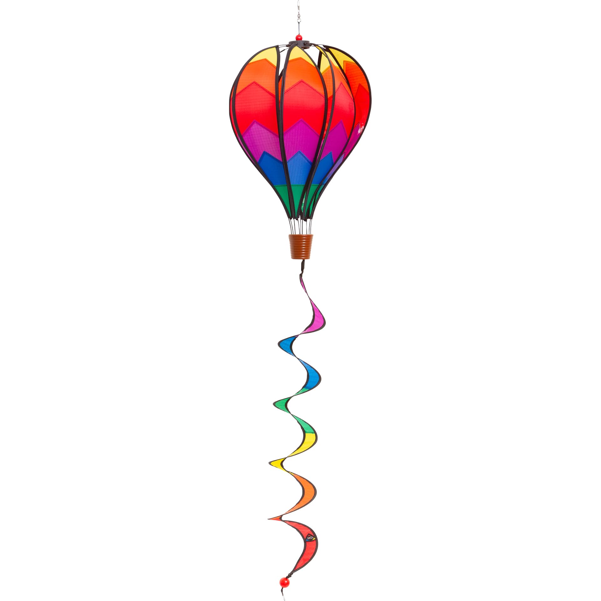 Hot Air Balloon Twist Sunrise eolienne montgolfiere suspendue de jardin