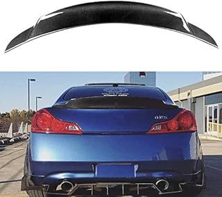 CLYFUYOU for Infiniti G37 Coupe 2 Door 2007-2013 Carbon Fiber Rear Trunk Spoiler Boot Wing