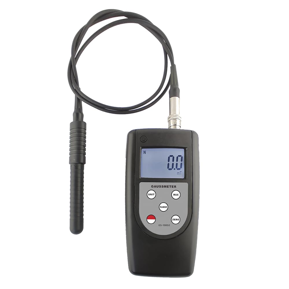 GS-100D2 Medidor de Gauss Medidor de campo magnético de radiación Medidor de intensidad de inducción Rango de medición 0mT ~ 200mT ~ 2000mT