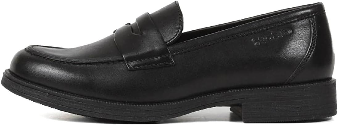 Geox CAGATA1 Penny Loafer (Toddler/Little Kid/Big Kid),Black,37 EU (5 M US Big Kid)