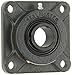 Sealmaster SF-32RC Standard Duty Flange Unit, 4 Bolt, Regreasable, Contact Seals, Setscrew Locking Collar, Cast Iron Housing, 2" Bore, 5-5/8" Overall Length, 4-3/8" Bolt Hole Spacing Width, 9/16" Flange Height