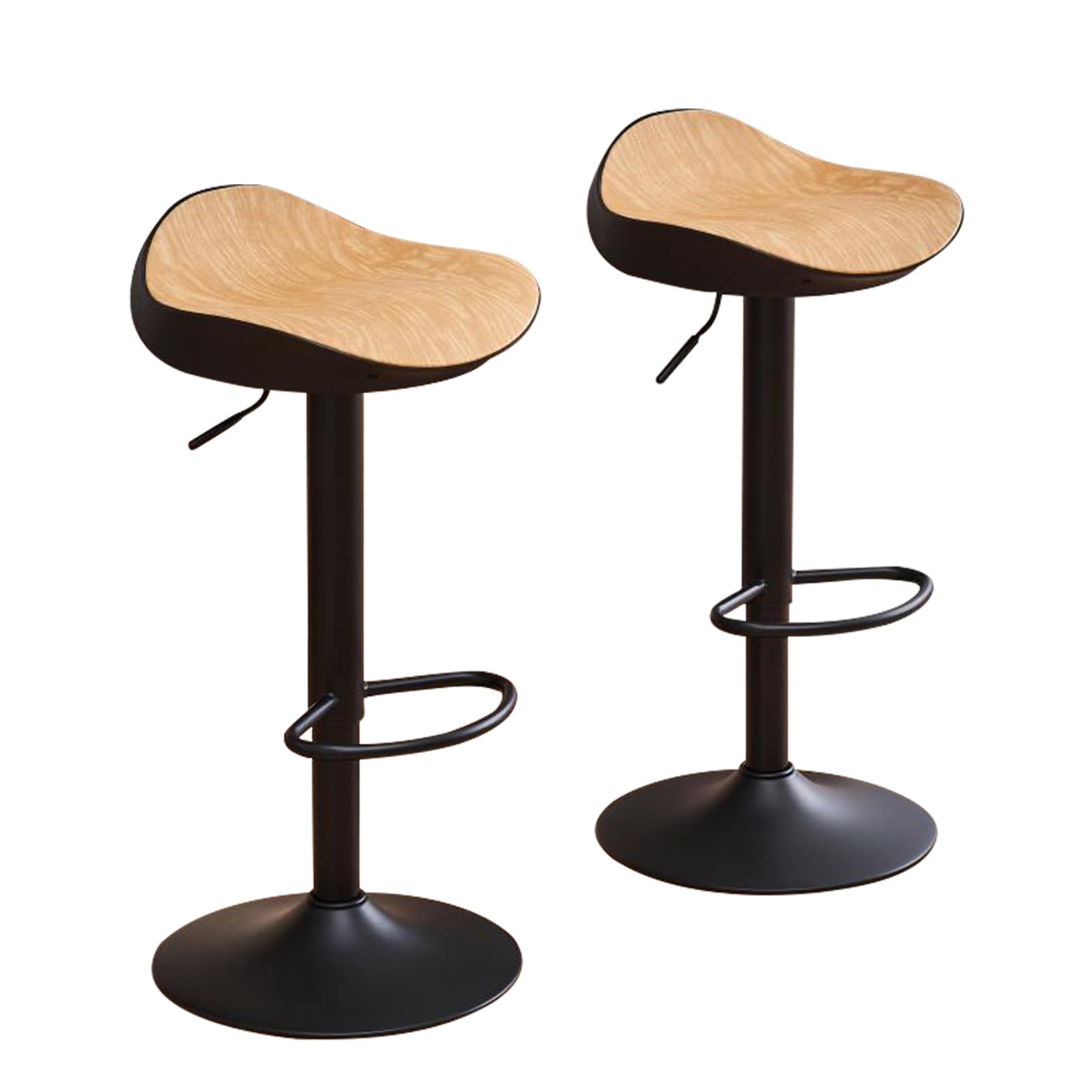 Chaises hautes de bar réglables avec assise pivotante en métal