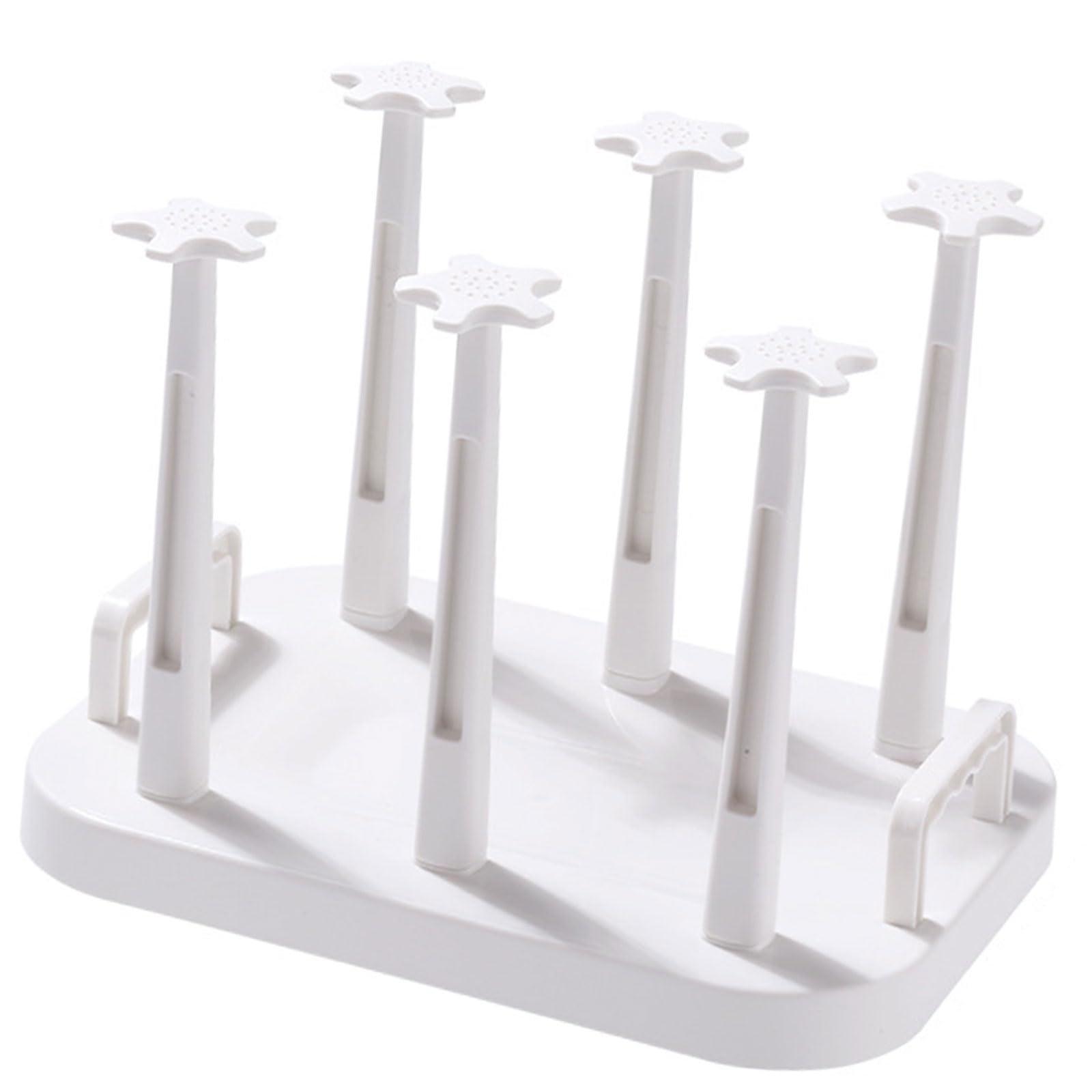 Elnwnnkc White Quick Drainage Cup Rack Large Capacity Upside Down Teas Cups Holder Saving Space Glass Drainer Enduring Detachable Saving Space Glass Drainer