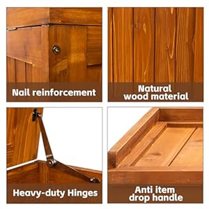 65 Gallon Solid Wood Deck Box, Garden Backyard Storage Bench, Waterproof Outdoor Storage Container for Patio Furniture Cushions Pool Supplies,Toys,Garden Tool,Sports Equipment 65 Gallon Solid Wood Deck Box Garden Backyard Storage Bench Waterproof Outdoor Storage Container for Patio Furniture Cushions Pool SuppliesToysGarden ToolSports Equipment