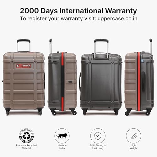 uppercase Cargo Trolley Bag Set of 3 (S+M+L) Cabin & Check-in Hardsided LuggageSecure Combination Lock Scratch-Proof Surface Mesh ConviPack Suitcase for Men & Women 2000 Days Warranty(Taupe) 2 510F0uLU5pL