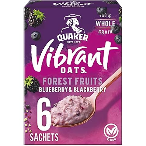 Quaker Vibrant Oats Forest Fruits Sachets, 236G Pack of 3 Cover