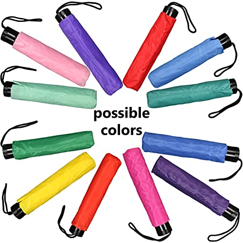 Iconikal Manual Collapsible Folding Umbrella, Random Assorted Colors, 42-Inch Diameter, 4-Pack - Image 3