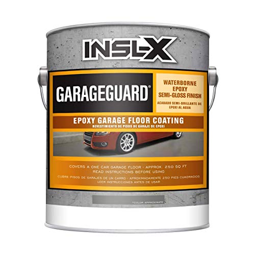 INSL-X EGG310S9A-1K Garage Guard Waterbased Epoxy Semi-Gloss Paint 1 Gallon Kit Showroom Gray