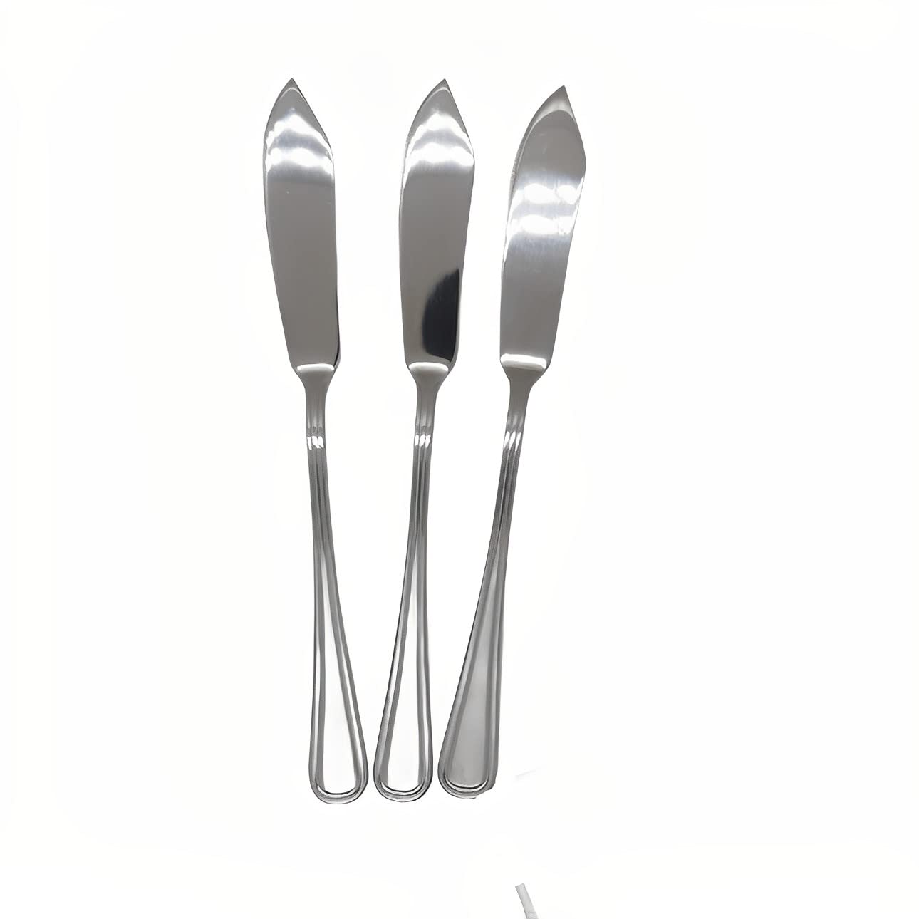 PLUS HOME PALAS PESCADO 3 UNIDAD 21x2.2 Cubertería de acero inoxidablepara cocina,decoracion hogar, (PALAS PESCADO 21X2.2CM, Colección Elegance)