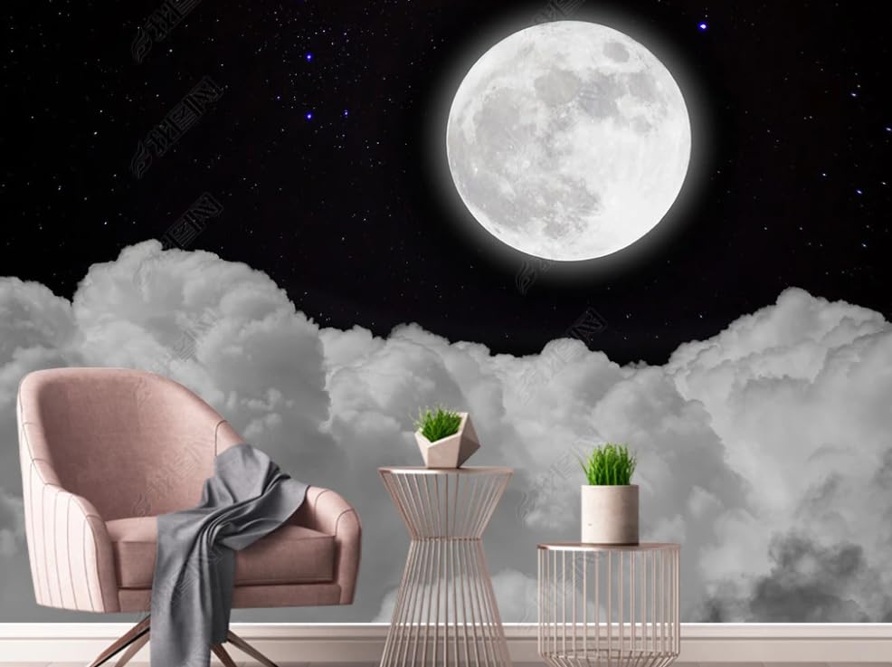 Papier peint intissé lune poster géant pour transformer un mur vide