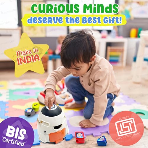 Image of Space Shape Sorter with Changing Shape | Unique Space Theme Stackable Blocks Toy | Activity Toy for 2 Year Kid | Indian Space Theme Inspired | Made in India, 26 Pcs