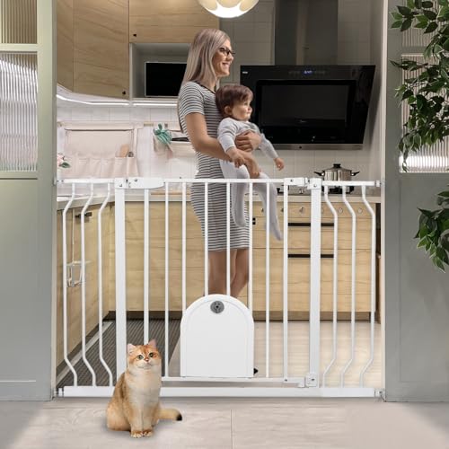 Mochilas Y Bolsas, Video On Demand INSMEER Puerta de Seguridad para bebés de 75-111 cm de Ancho y 76 cm de Alto, Mascotas con Puerta pequeña para Mascotas, Incluye Dos Kits de extensión de 12...