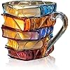 Chapter Book Mug Novelty Coffee Mugs, 3D Painted Book Mugs for Books Lovers, 11Oz Novelty Books Coffee Cup, Unique Glass Coffee Cup Gift for Readers