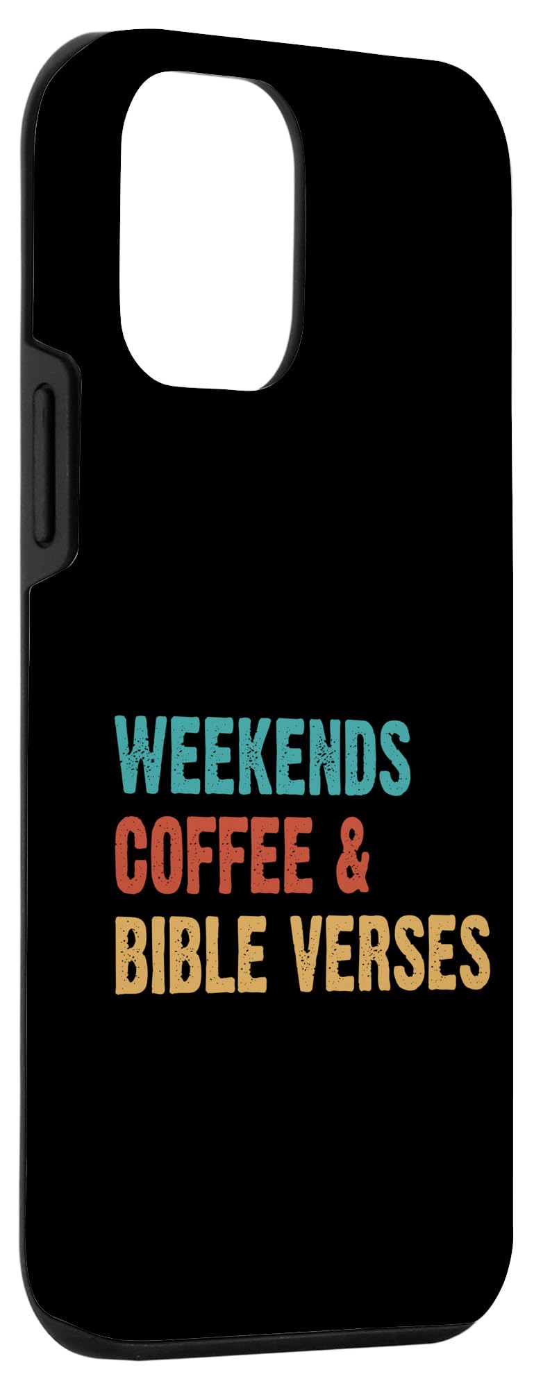 iPhone 12 mini Weekends Coffee & Bible Verses Case - Image 3