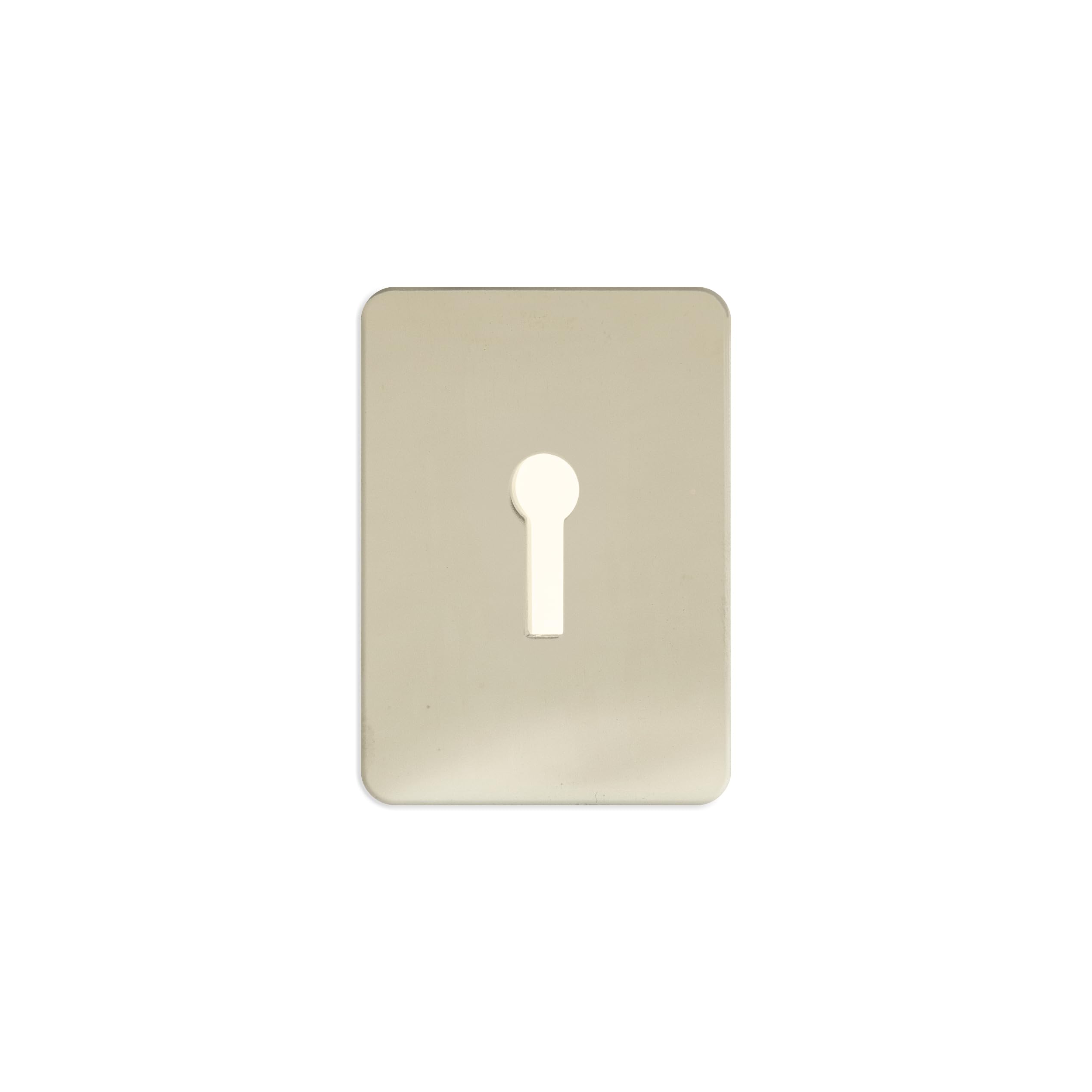 Tss Polished Chrome Uk Key Hole Stick On Repair Escutcheon, 65Mm X 47Mm. Self Adhesive Uk Key Covers, Keyhole Cover, Self Adhesive Door Plate