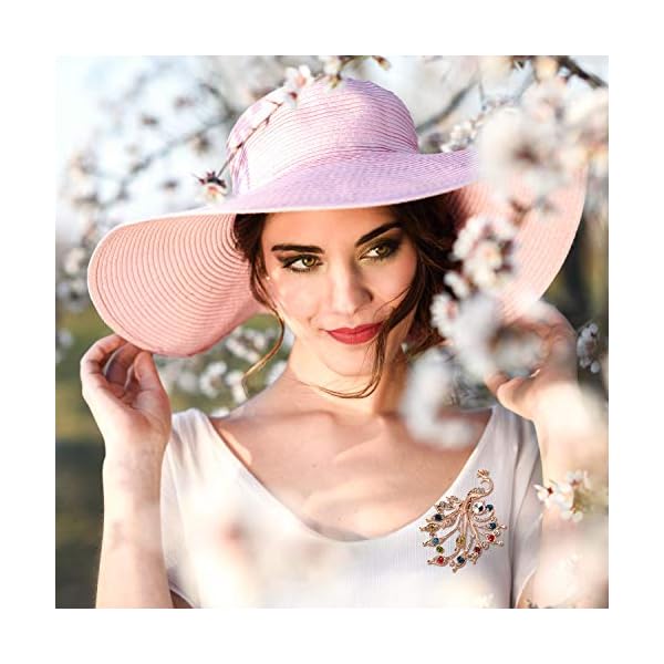 6 Pieces Women Brooch Set Crystal Pin Brooch Colorful Animal Shape Brooch Pin for Women Girls Party Favors (Dragonfly, Butterfly, Hummingbird, Owl, Peacock, Bee Design) - Image 7