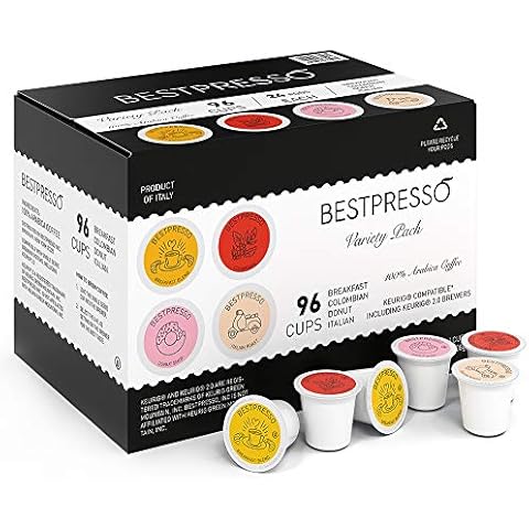 Bestpresso Variety Pack Single Serve K-Cup Pods, 96 Count Cover