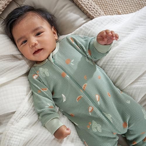 Image of Gerber Baby Boys & Girls 2-Pack 2-Way Zip Thermal Footed Sleep 'N Play