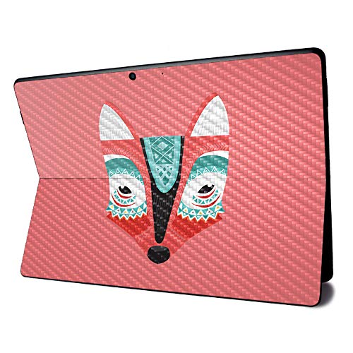Image of MightySkins Carbon Fiber Skin for Microsoft Surface Pro X - Aztec Fox | Textured Carbon Fiber Finish | Easy to Apply, Remove, and Change Styles | Made in The USA