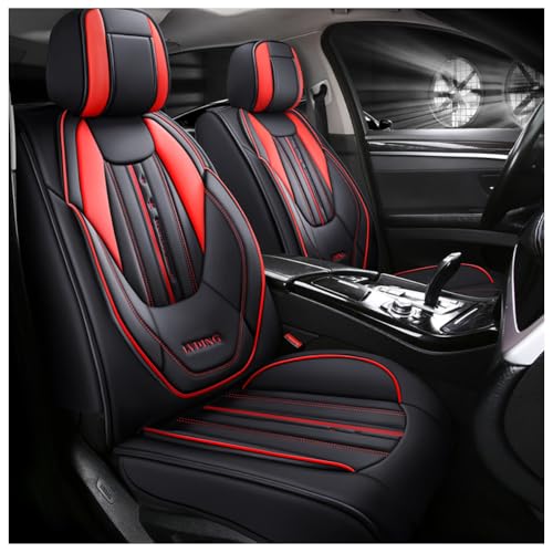 FUXZSV car seat covers are suitable for VW-Golf v/VW-touran/VW-Golf iv/VW-Polo automotive products/leather,Black and Red
