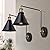 LNC Black Swing Arm Wall Lamp Adjustable Wall Sconces Plug-in Sconces Wall Lighting (2 Pack-Black)