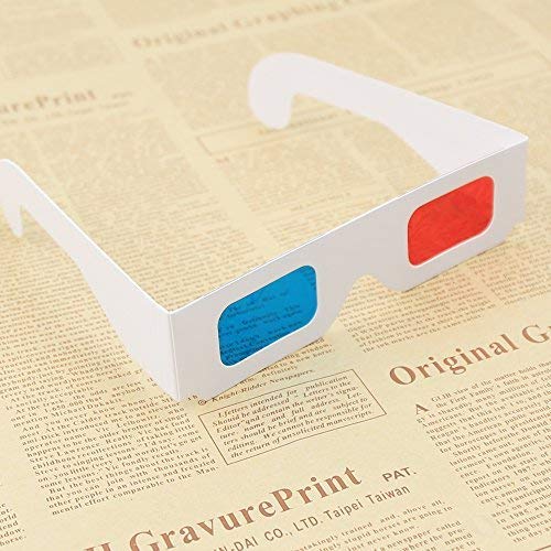 Image of Gadget Hero's 3D Anaglyph Glasses - Red and Blue Paper Board. (10)