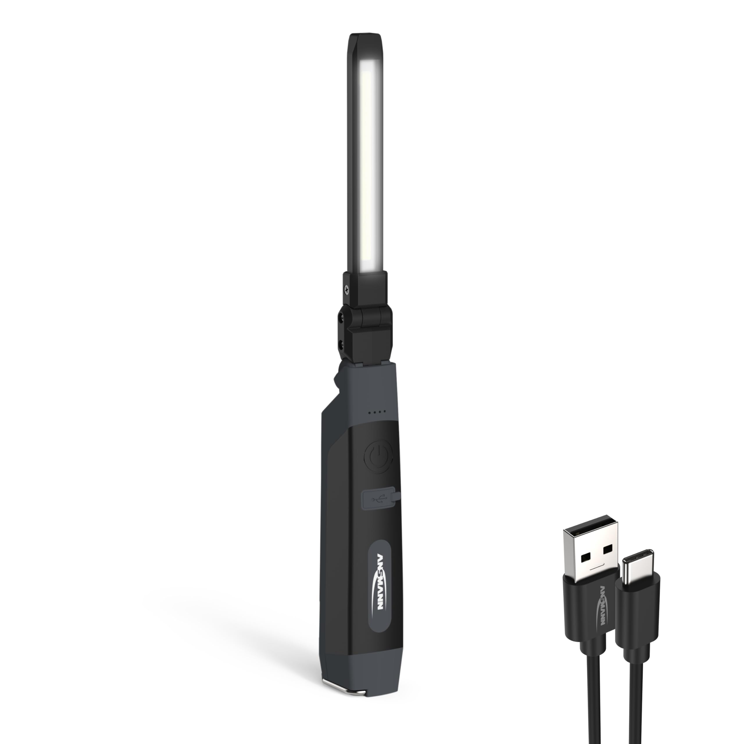 ANSMANN LED Inspektionsleuchte mit 500 Lumen - Arbeitsleuchte kabellos, flexibel & magnetisch - 5W Funktionslampe - Arbeitslampe für Werkstatt, Auto & Notbeleuchtung Werkstattlampe IL500R