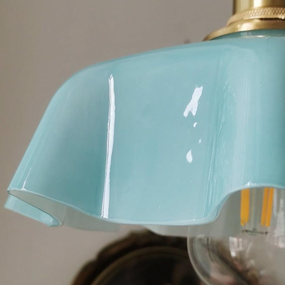 Lampy wiszące, Żyrandol z mosiężnym motywem kwiatowym w stylu vintage, do sypialni(Green)