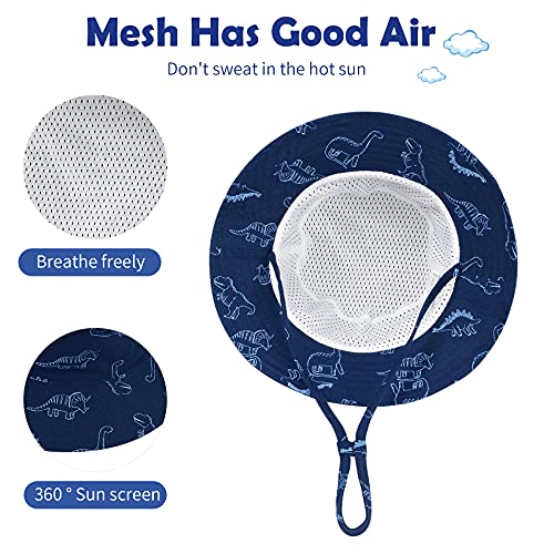 Durio Baby Toddler Sun Hat Kids Bucket Hats UPF 50+ Sun Protection Summer Beach Hat for Infant Baby Boy Girl Gifts 2Pack4