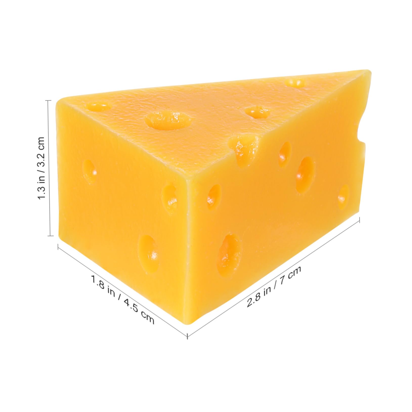 VICASKY Artificial Cheese Model Vivid Faux Cheese Wedge for Photography Play Realistic Food Prop for Imagination Learning for Displays Props Classroom Activities