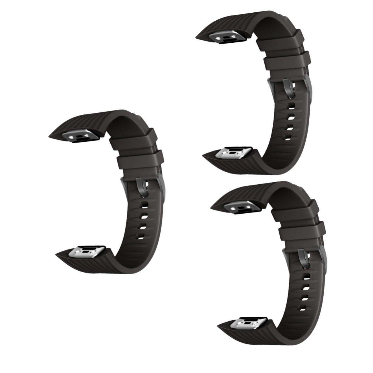 Artibetter 3pièces Bracelet Silicone Pour Montre Bandes De Remplacement Confortables Et Noir Pour Parfait Pour Sport Activités Quotidiennes