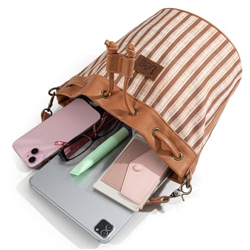 Image of Montana West X Lee Bucket Bag for Women Drawstring Hobo Crossbody Bag with Detachable Straps