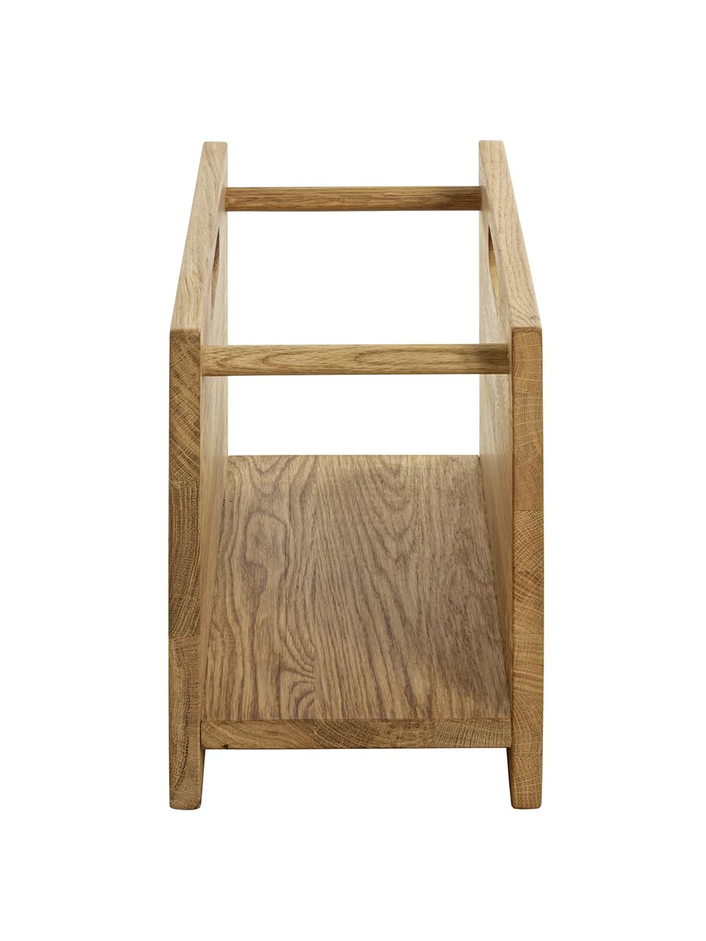 HAKU Zeitungsständer Zeitungsablage Holz Zeitschriftenkorb Eiche Massivholz - Maße: B 40 x H 30 x T 21 cm, Style: Traditional