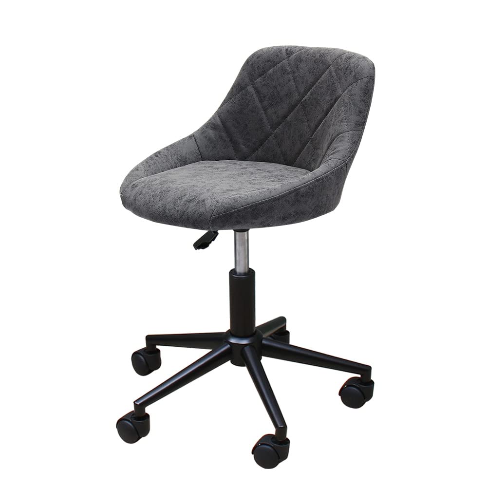 黒脚タイプ デスクチェア キャスター付き 椅子 WY-523C 回転 昇降式 チェア キッチン (ダークブラウン) デスクチェア WY-523C 黒脚 キャスター付き 椅子 スツール