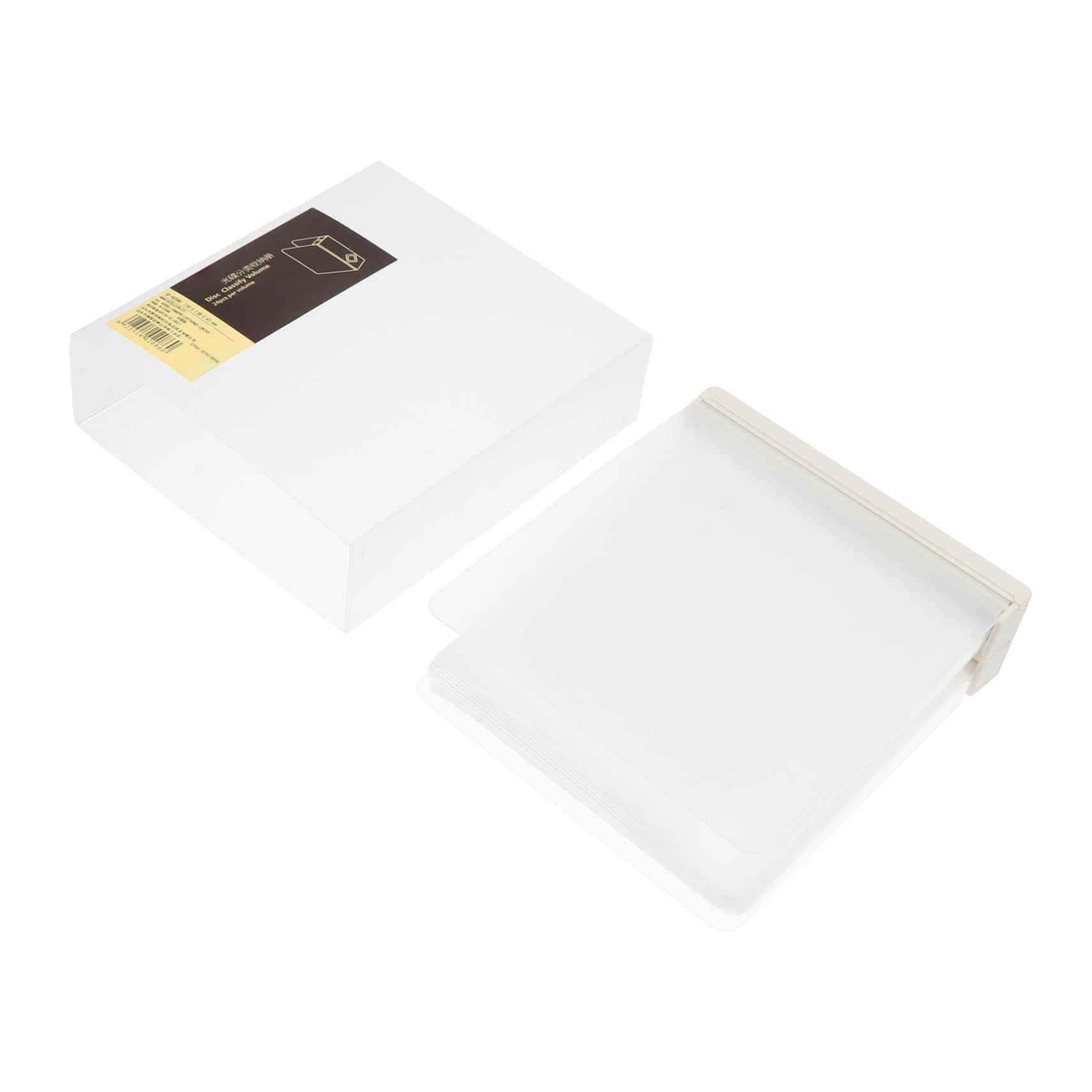 OSOLADY 1Pc Capacity CD Optical Disks Storage Box with Label Cards for Organized Home and Vehicle Use Durable Design for Easy and Protection