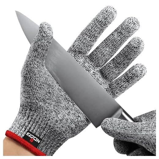 NoCry Cut Resistant Gloves - Ambidextrous, Food Grade, High Performance Level 5 Protection. Size Medium, Complimentary Ebook Included