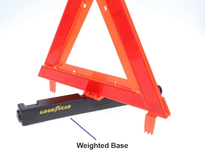Triángulo de seguridad plegable Goodyear con base pesada miniatura 8