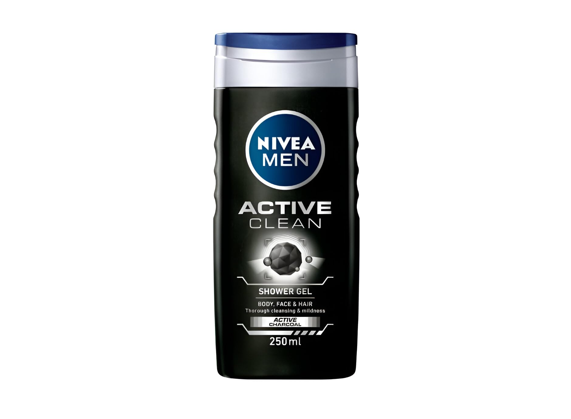 Nivea Shower Gel 250 ml Men Active Clean (Pack of 5), 250 ml (Pack of 5)
