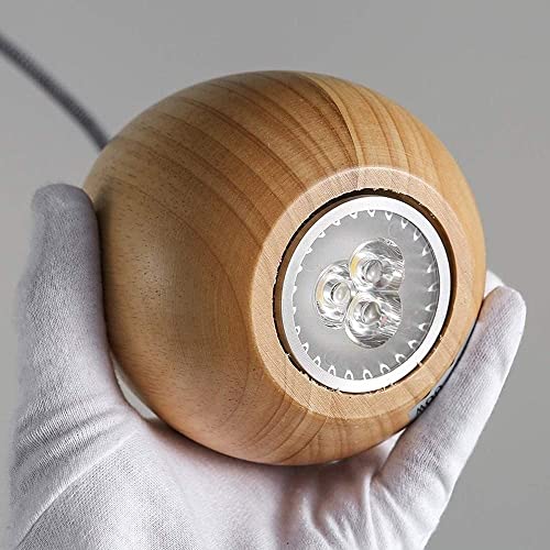 Lámpara minimalista de madera para techos con falta de espacio e iluminación 6