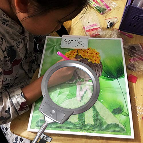 image for Kulannder 5D Diamond Painting Tools, LED Light with Magnifiers for Dia