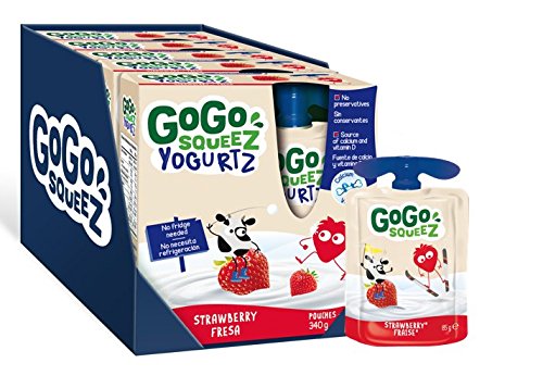 GoGo squeeZ Strawberry Yogurt Pouches Multipack 20 x 85g