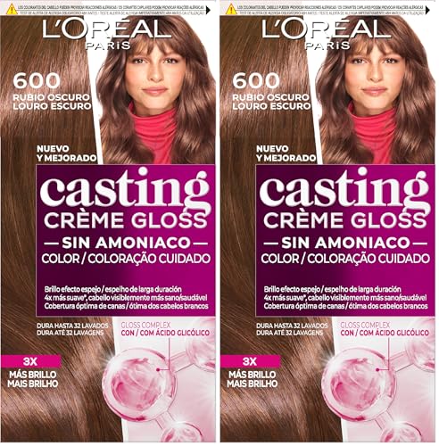 L'Oreal Paris Casting Creme Gloss Tinte para Cabello, Rubio oscuro, 1 Unidad (Paquete de 2)