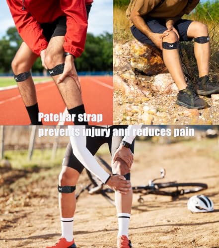 Image of 2 Pack Patella Knee Brace with Gel Pads,Adjustable Patellar Tendon Support Strap for Men and Women,Knee Pain Relief for Tendonitis Running, Tennis, Workout, Basketball,Hiking(Colorful patella bands,One Size)
