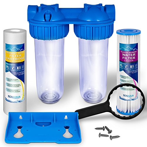 Dual Whole House Water Filter System with Filters
