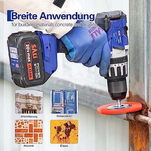 Sali O06MLSHZ9 9 Pack Nylon Filament Abrasive Wire Brush Wheel & Cup Brush Set thumb #4