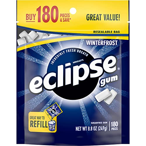 ECLIPSE Winterfrost Sugarfree Gum, 8.8-Ounce 180 piece bag