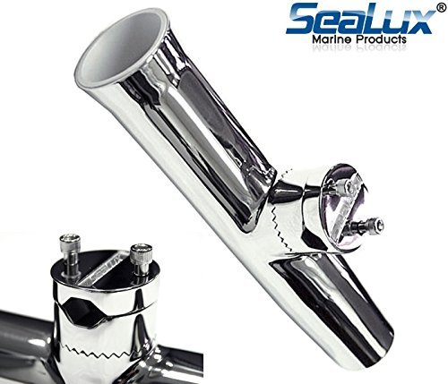 Marine Tapered Clamp-On Adjustable Rail Mount Rocket Launcher Rod Holder fit 7/8"-1" rail (S)