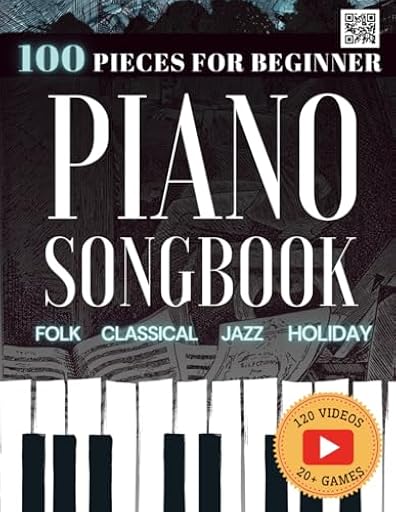100 Easy Piano Songs for Beginners: Folk, Classical, Holiday & Jazz Songbook: With Video Lessons, 5 Progressive Levels, Music Games, Simplified Sheet ... Piano Starter Kit - Anyone Can Play) | Ya disponible en tu tienda friki favorita! En mundofriki.es!