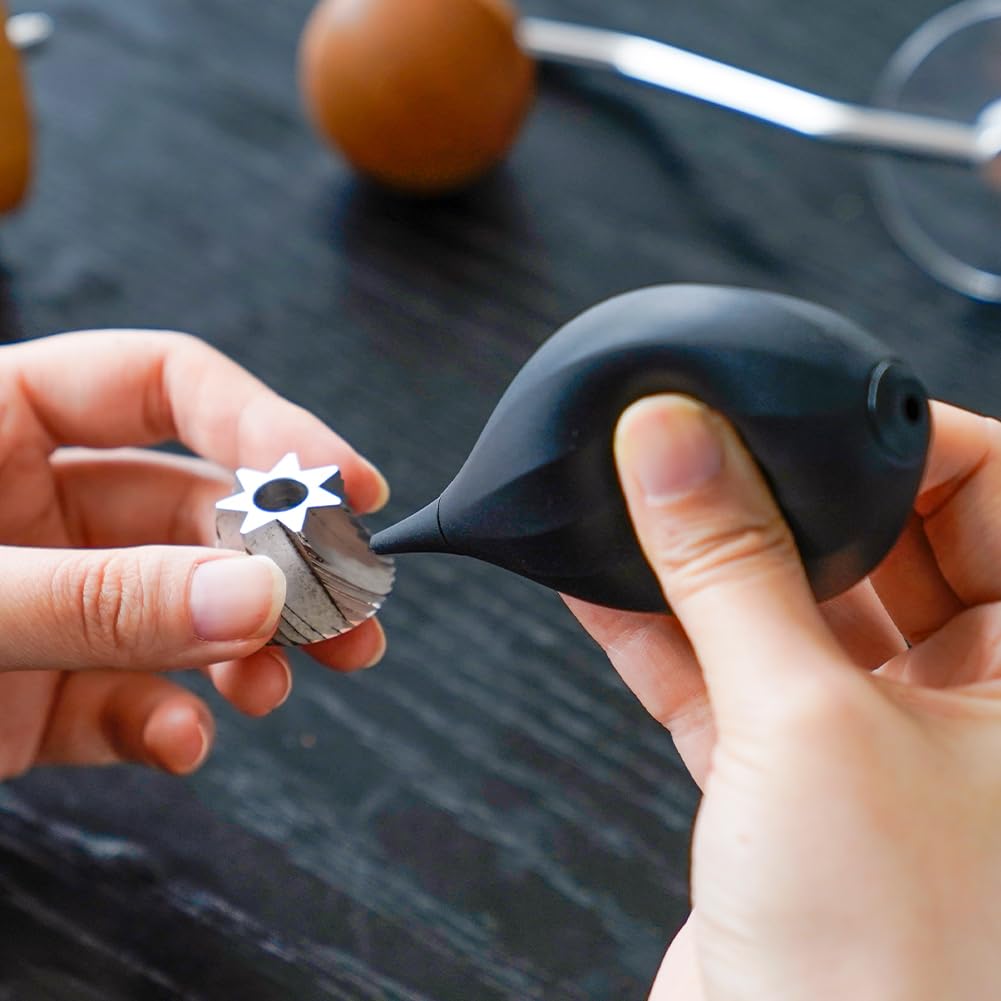 watchget Juego de herramientas de limpieza de molinillo de café, cepillo limpiador de molinillo de café, soplador de aire y cepillo de barra de café, herramienta de limpieza profesional de espresso