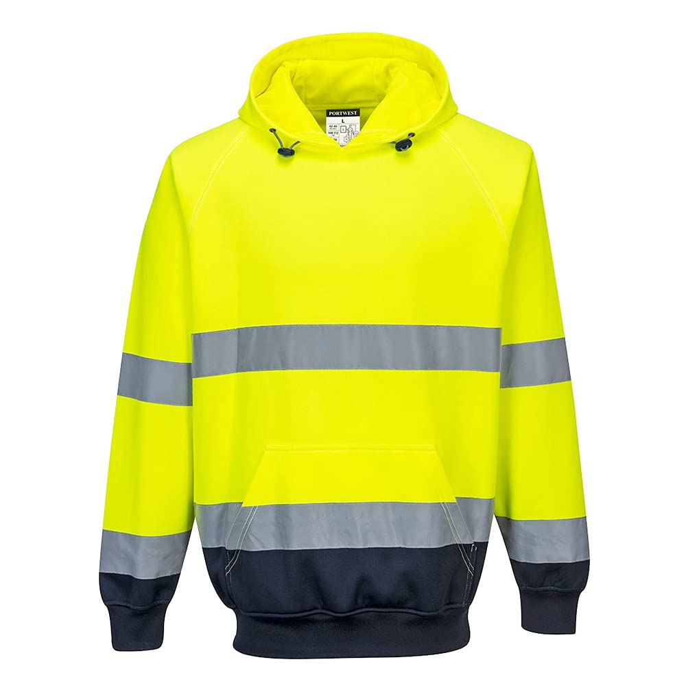 Portwest Hi Vis Contrast Hoodie 3XL YellowNavy POW31970